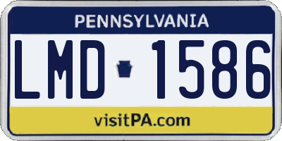 PA license plate LMD1586