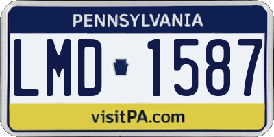 PA license plate LMD1587