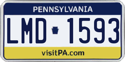 PA license plate LMD1593