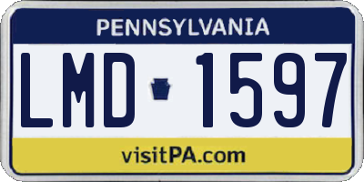 PA license plate LMD1597