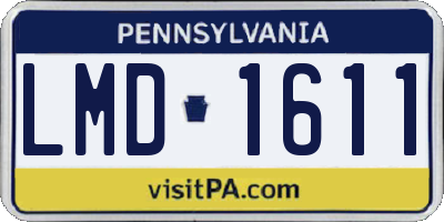 PA license plate LMD1611