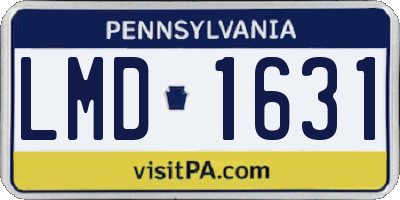 PA license plate LMD1631