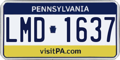 PA license plate LMD1637
