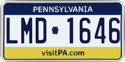 PA license plate LMD1646