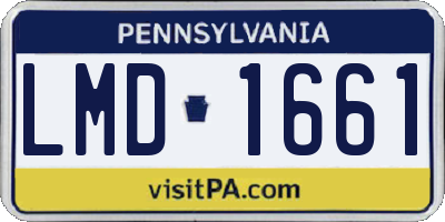 PA license plate LMD1661