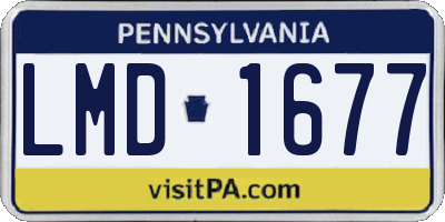 PA license plate LMD1677