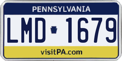 PA license plate LMD1679