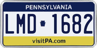 PA license plate LMD1682