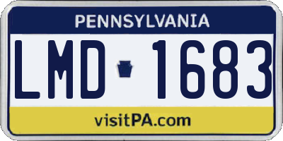 PA license plate LMD1683