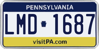 PA license plate LMD1687