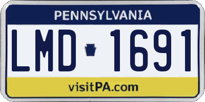 PA license plate LMD1691