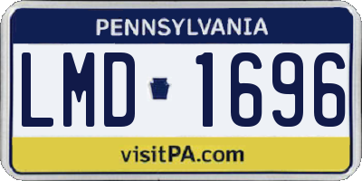 PA license plate LMD1696