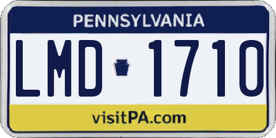 PA license plate LMD1710
