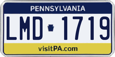 PA license plate LMD1719