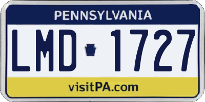 PA license plate LMD1727