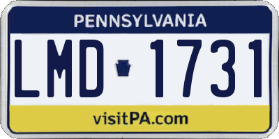 PA license plate LMD1731