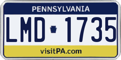 PA license plate LMD1735