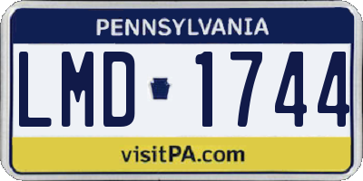 PA license plate LMD1744