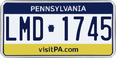 PA license plate LMD1745