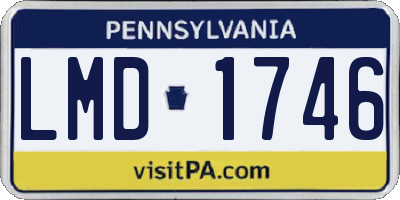 PA license plate LMD1746