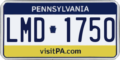 PA license plate LMD1750