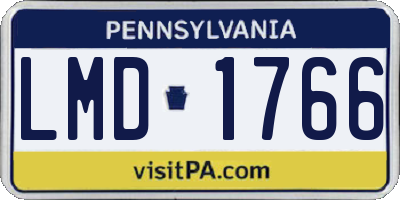 PA license plate LMD1766