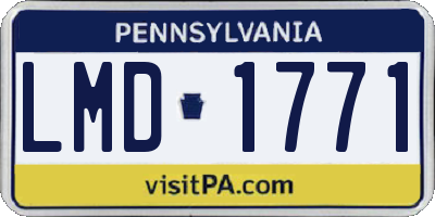 PA license plate LMD1771