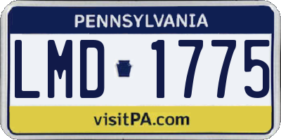PA license plate LMD1775