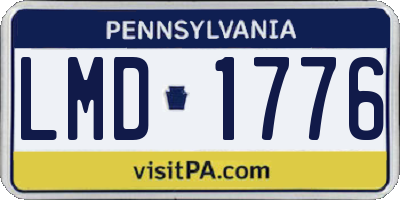 PA license plate LMD1776