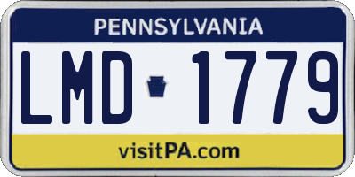 PA license plate LMD1779