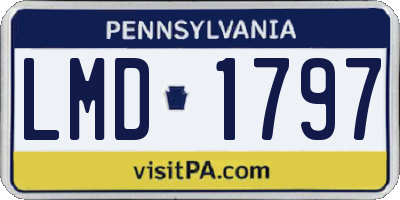 PA license plate LMD1797