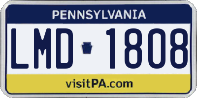 PA license plate LMD1808