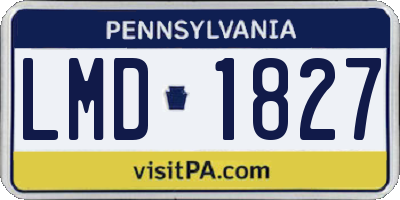 PA license plate LMD1827