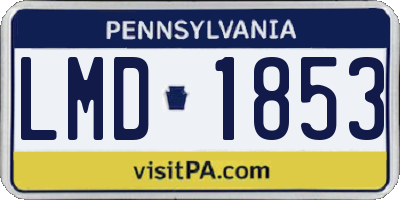 PA license plate LMD1853