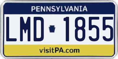 PA license plate LMD1855