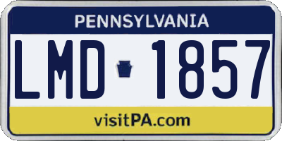 PA license plate LMD1857