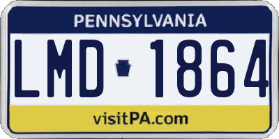 PA license plate LMD1864