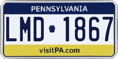 PA license plate LMD1867