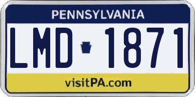 PA license plate LMD1871