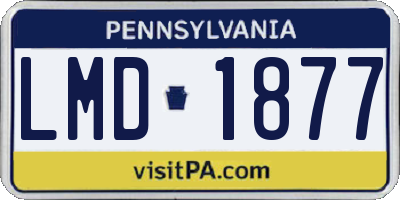 PA license plate LMD1877