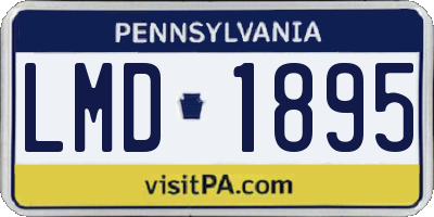 PA license plate LMD1895