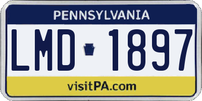 PA license plate LMD1897