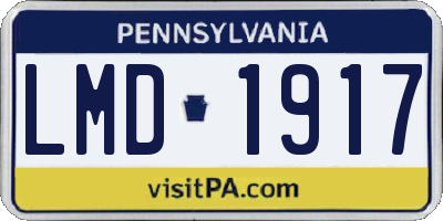 PA license plate LMD1917
