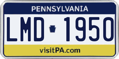 PA license plate LMD1950