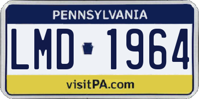 PA license plate LMD1964