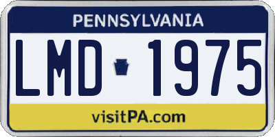 PA license plate LMD1975