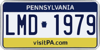 PA license plate LMD1979