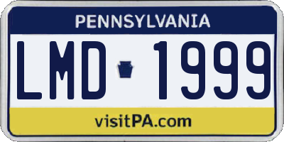 PA license plate LMD1999