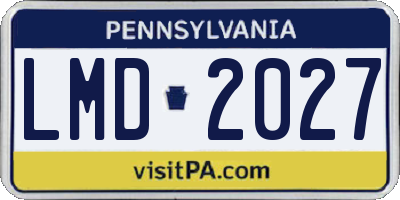 PA license plate LMD2027