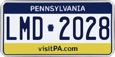 PA license plate LMD2028